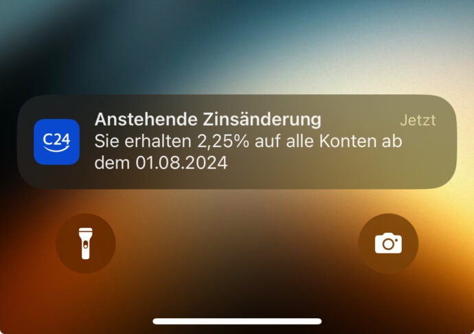 C24 Zinsen Senkung