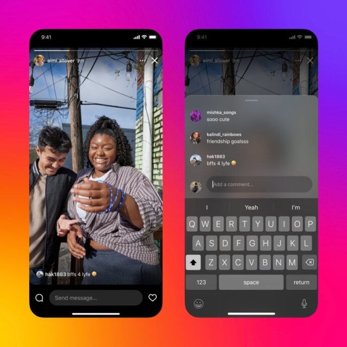 Instagram Stories Kommentare