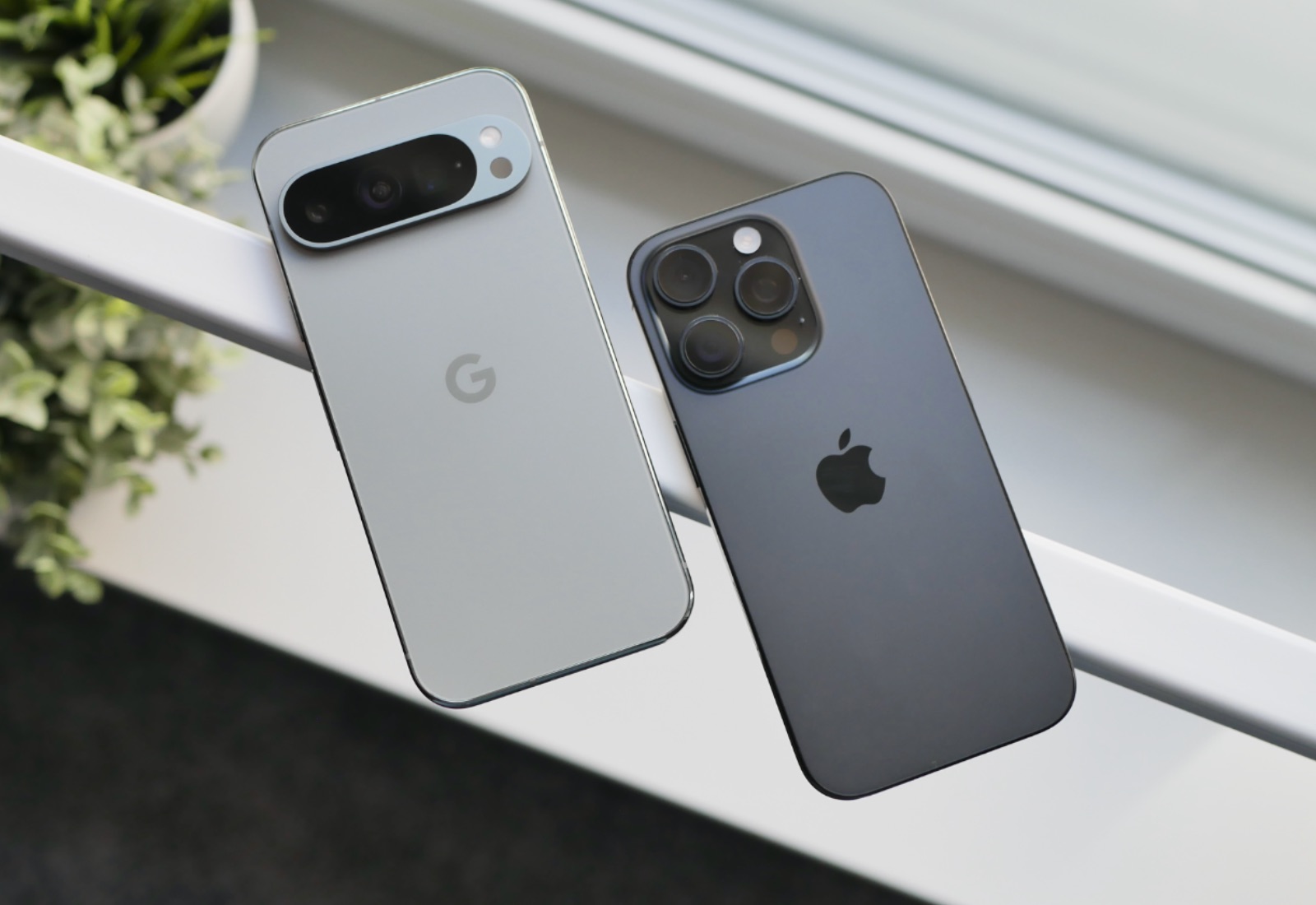 Apple Iphone 16 Pro Google Pixel 9 Pro Back