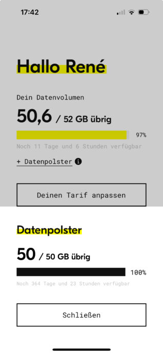 Fraenk Datenpolster App