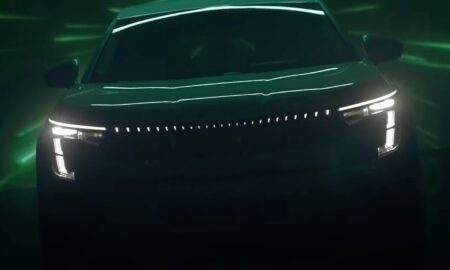 Skoda Kodiaq Elektro 2026 Teaser Front