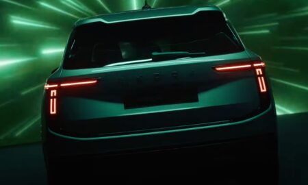 Skoda Kodiaq Elektro 2026 Teaser Heck